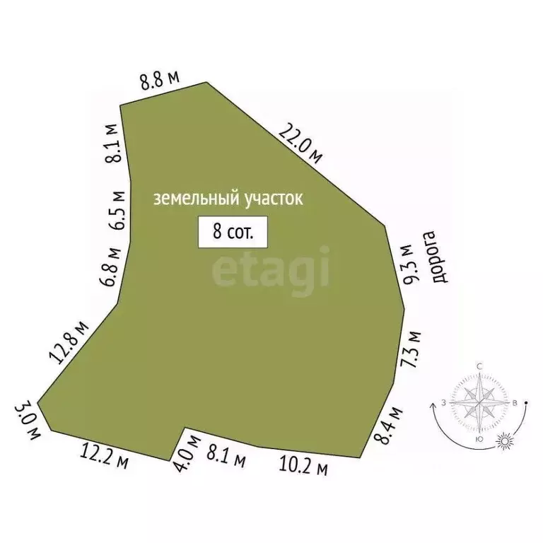 Участок в Крым, Ялта муниципальный округ, Отрадное пгт  (8.0 сот.) - Фото 2