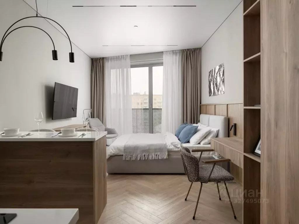 Студия Москва ул. Даниловский Вал, 1А (34.0 м) - Фото 2