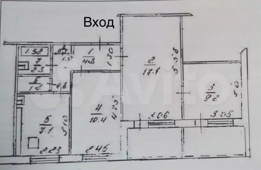 3-к. квартира, 52,4 м, 2/9 эт. - Фото 0