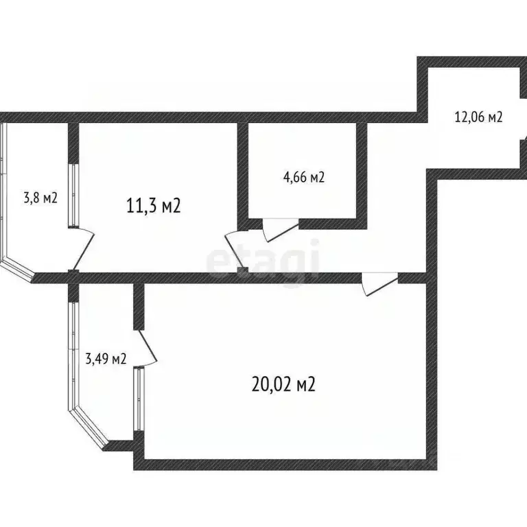1-к кв. Краснодарский край, Краснодар ул. Димитрова, 3/1 (47.7 м) - Фото 1