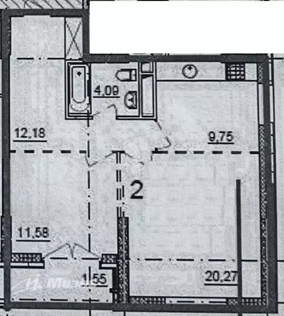 2-к. квартира, 60,4 м, 13/26 эт. - Фото 0