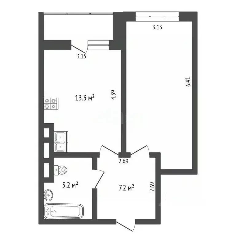 1-к кв. Калужская область, Калуга ул. Дружбы, 8к1 (46.0 м) - Фото 1
