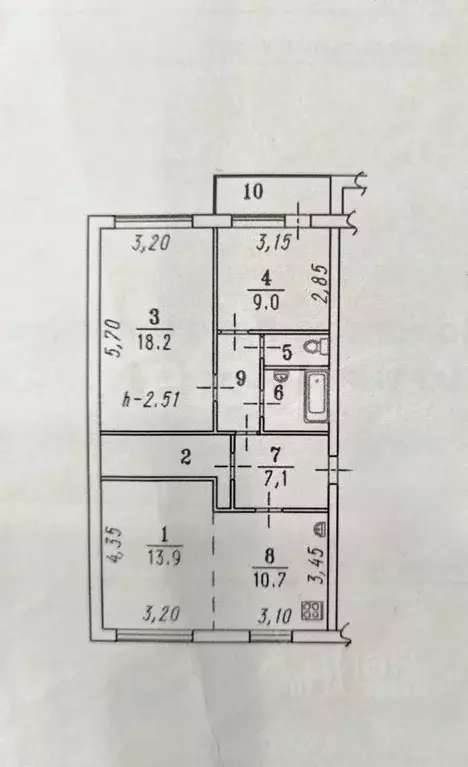 3-к кв. Омская область, Омск Краснознаменная ул., 26/1 (70.7 м) - Фото 1