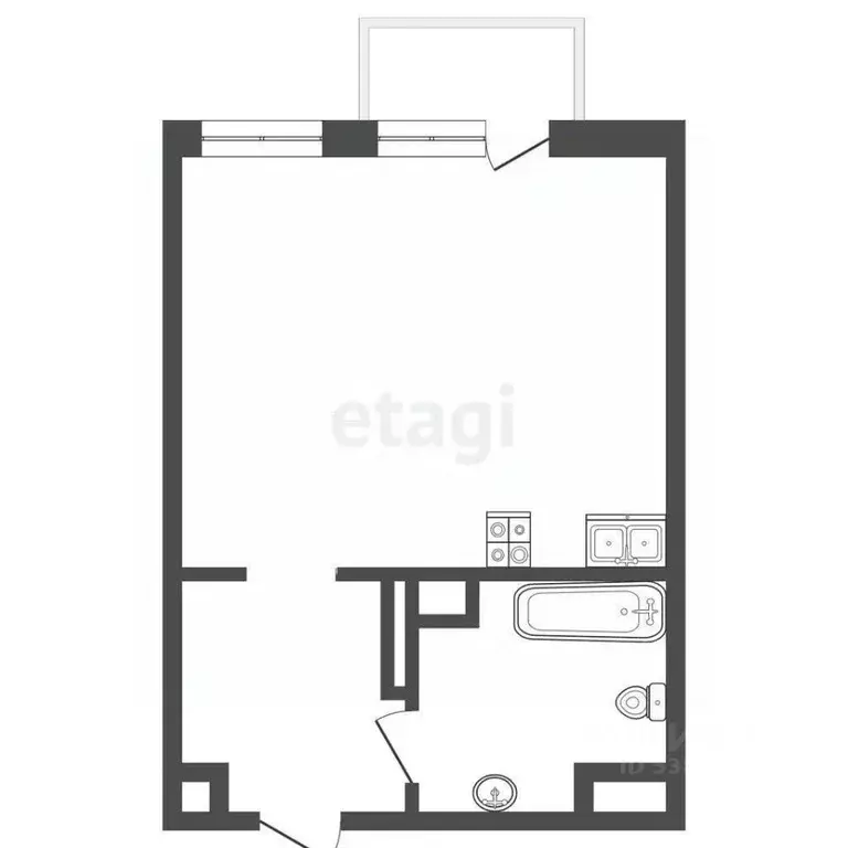 Студия Ростовская область, Ростов-на-Дону ул. Нансена, 109/2 (22.4 м) - Фото 1