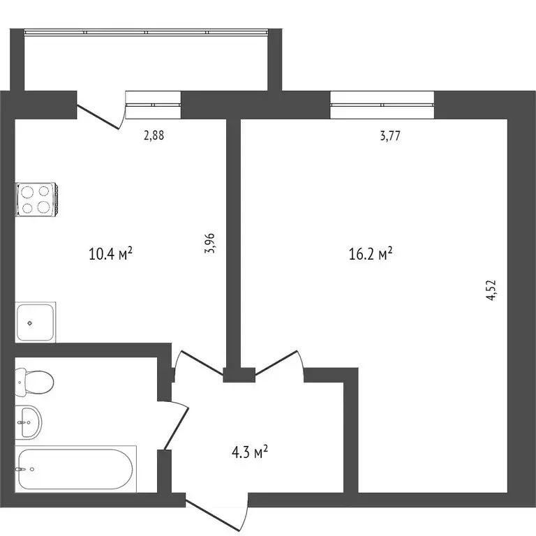 1-комнатная квартира: Вологда, улица Сергея Преминина, 14 (33.4 м) - Фото 0