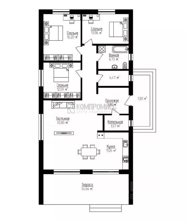 Коттедж в Адыгея, Тахтамукайский район, Козет аул ул. Европейская (148 ... - Фото 2
