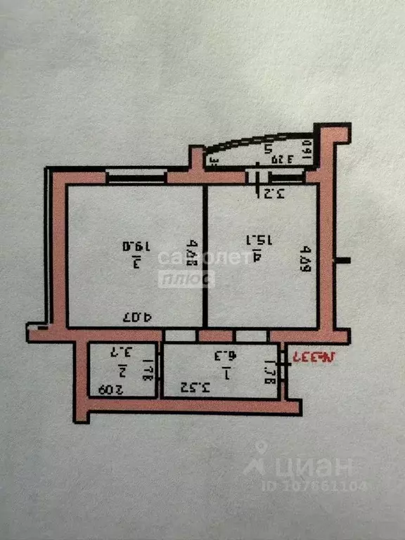 1-к кв. Липецкая область, Липецк ул. И.В. Свиридова, 18 (44.1 м) - Фото 2