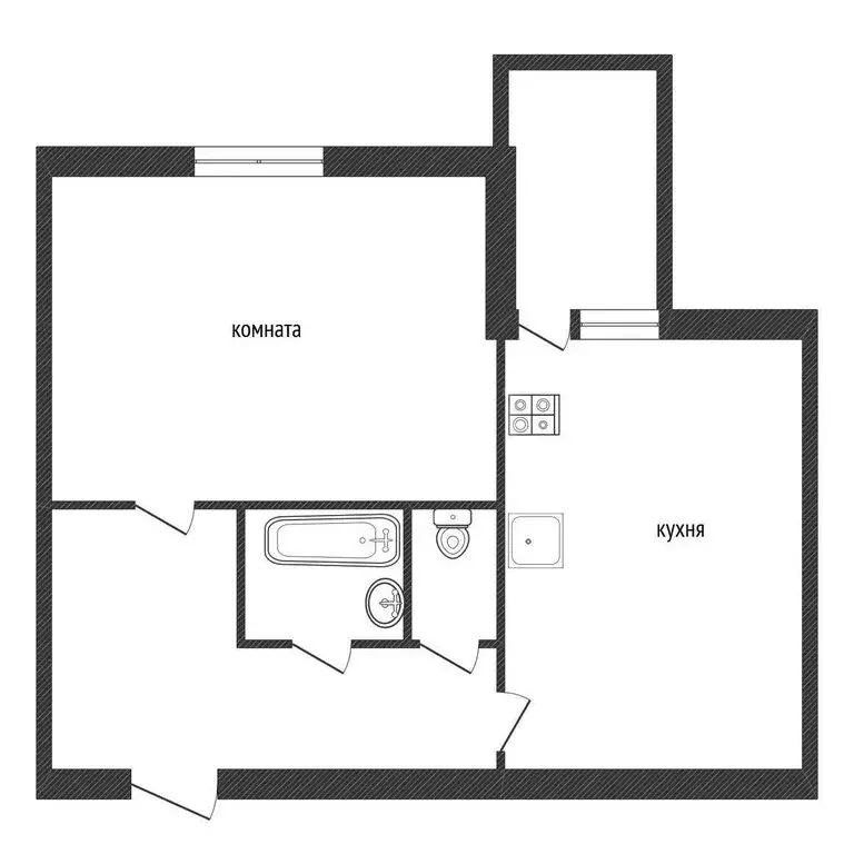 1-комнатная квартира: посёлок Глажево, 14 (44.9 м) - Фото 0