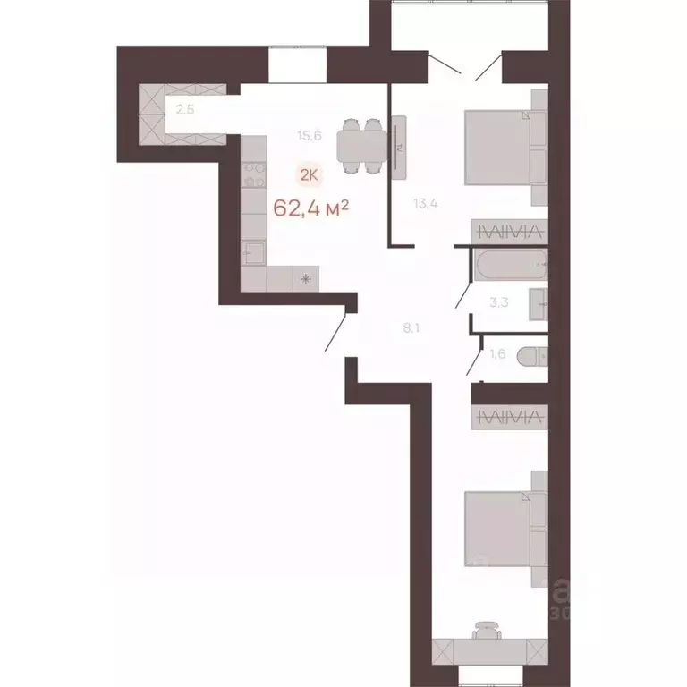 2-к кв. Алтайский край, Новоалтайск ул. Южсиба, 52А (62.4 м) - Фото 0