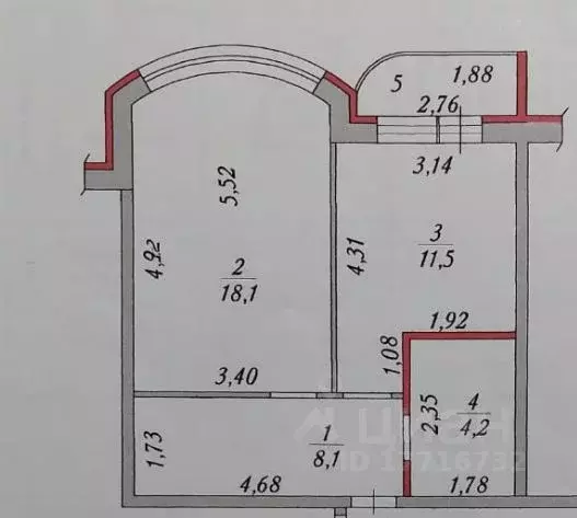 1-к кв. Московская область, Дмитров имени К.А. Аверьянова мкр, 25 ... - Фото 2