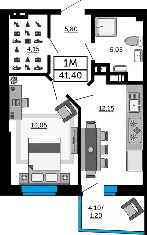 1-к кв. Ростовская область, Ростов-на-Дону Донской Арбат 2 жилой ... - Фото 1