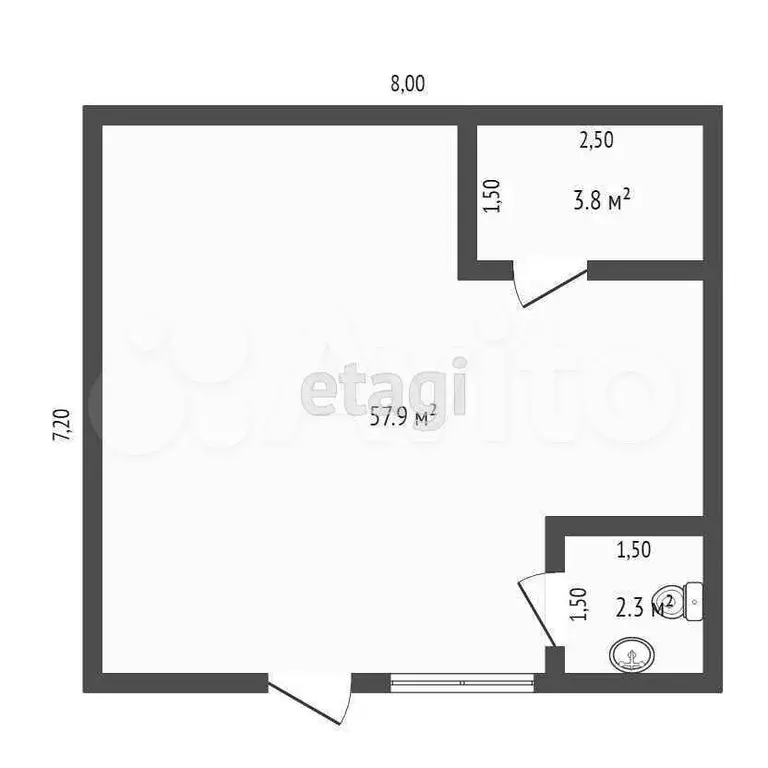 Продам помещение свободного назначения, 57.9 м - Фото 0