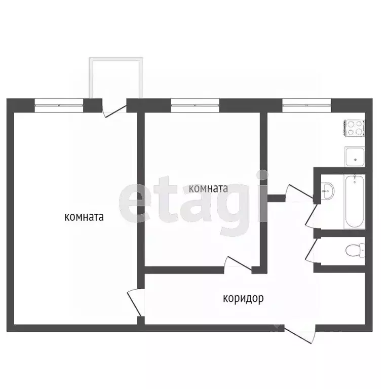 2-к кв. Тверская область, Тверь ул. Терещенко, 41к2 (46.0 м) - Фото 1