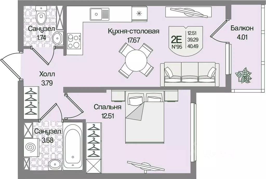 1-к кв. Ленинградская область, Всеволожский район, Бугровское ... - Фото 0