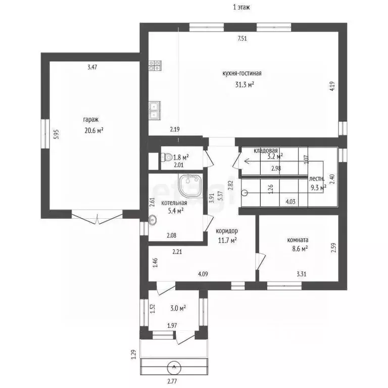 Дом в Тюменская область, Тюмень ул. Посадская (149 м) - Фото 1