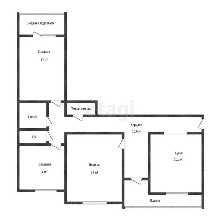 3-комнатная квартира: Серпухов, улица Ворошилова, 68 (69 м) - Фото 1