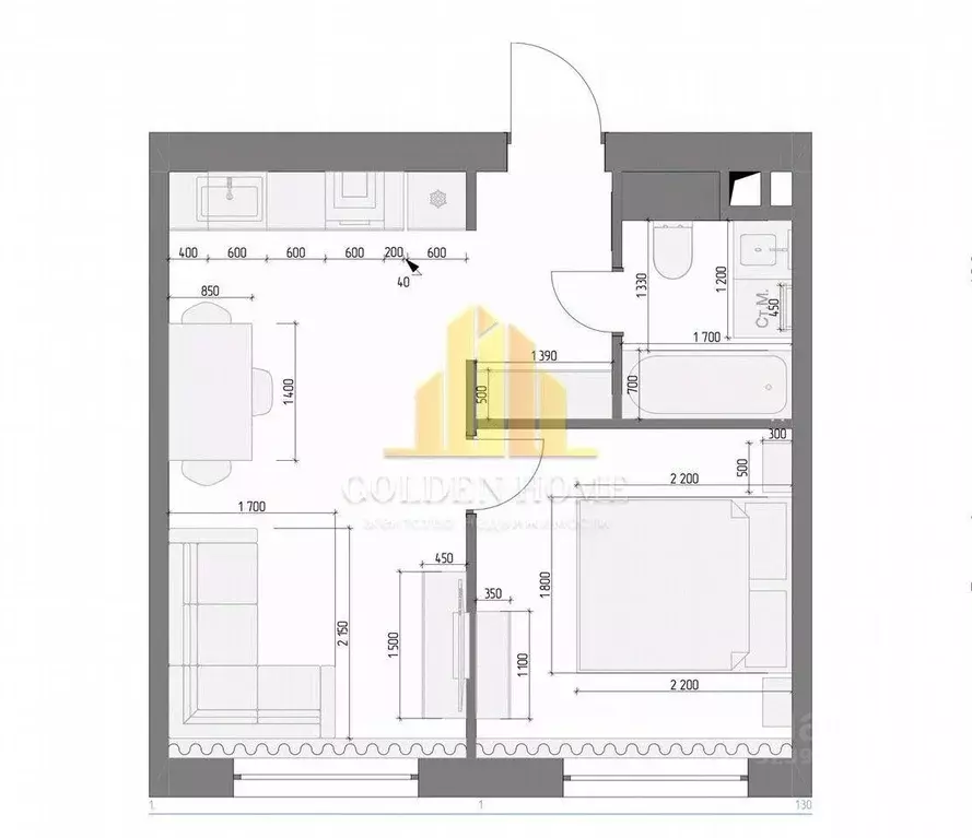 1-к кв. Санкт-Петербург Петровский просп., 9к2 (37.0 м) - Фото 2