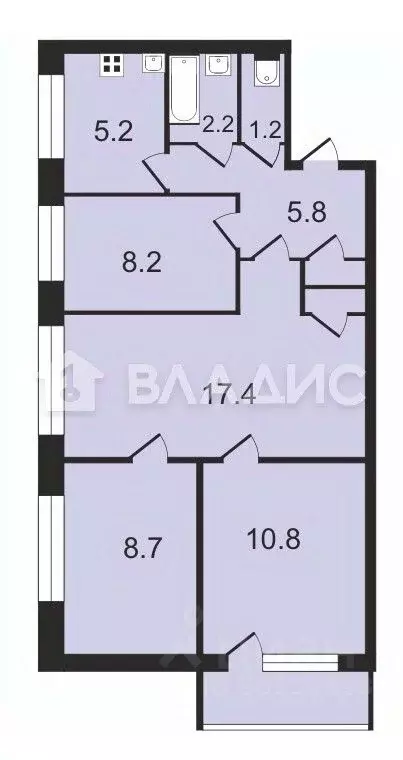 4-к кв. Карелия, Сегежский муниципальный округ, Надвоицы пгт просп. ... - Фото 2