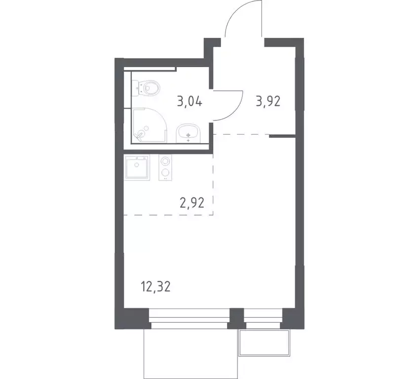Квартира-студия: Ленинский городской округ, ЖК Новое Видное, 15 (22.1 ... - Фото 1