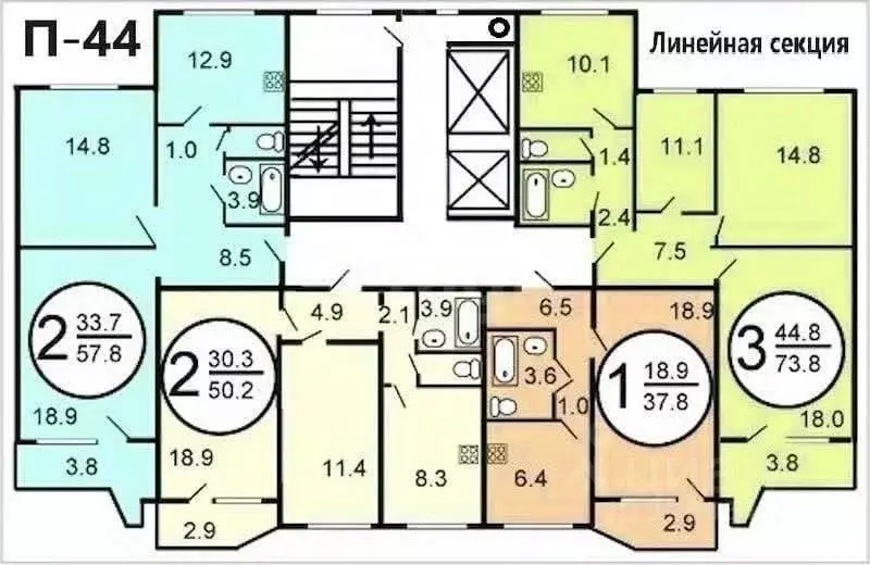 3-к кв. Московская область, Химки Молодежная ул., 2 (74.0 м) - Фото 2