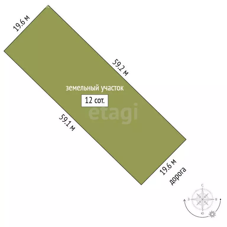 Участок в село Новая Таволжанка, Пушкинская улица (12.5 м) - Фото 1