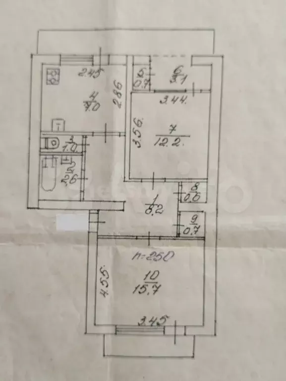 2-к. квартира, 52 м, 2/5 эт. - Фото 0