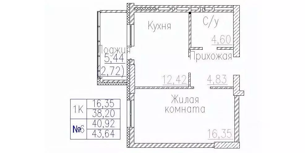 1-к кв. Новосибирская область, Новосибирск Пегас жилой комплекс (43.64 ... - Фото 0