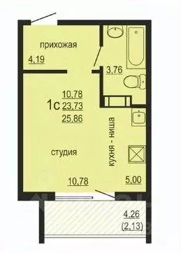 Студия Челябинская область, Челябинский городской округ, пос. Западный ... - Фото 1