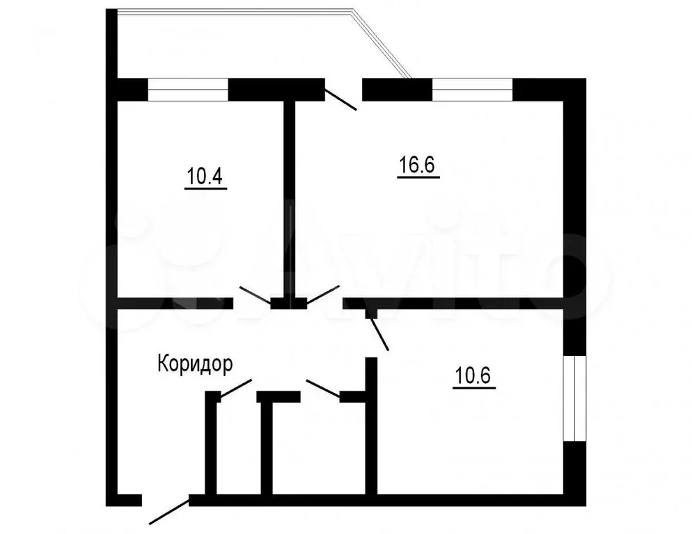 2-к. квартира, 52 м, 4/9 эт. - Фото 0