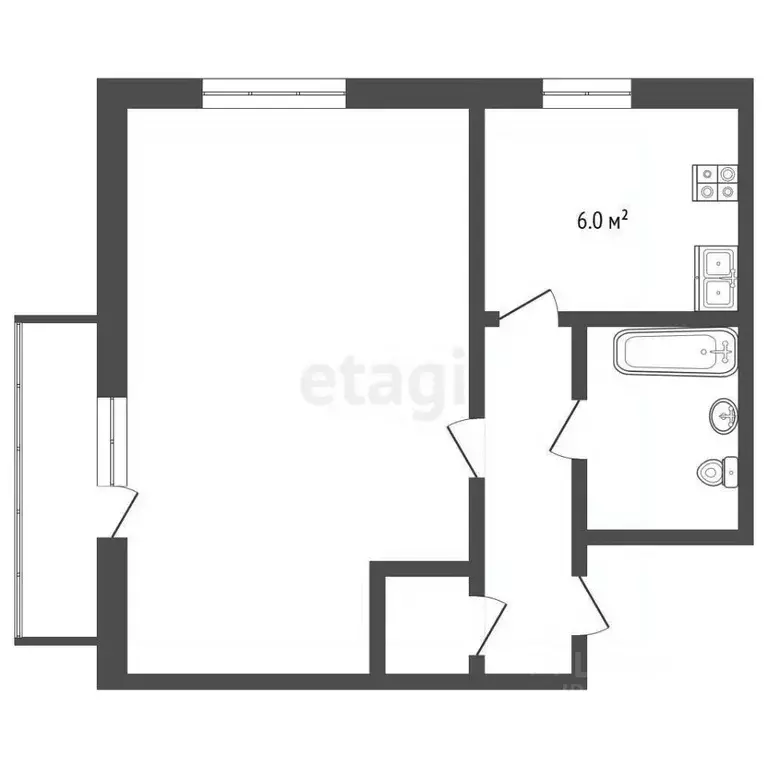 1-к кв. Хабаровский край, Ванино рп ул. 5-я Линия, 3 (31.0 м) - Фото 2