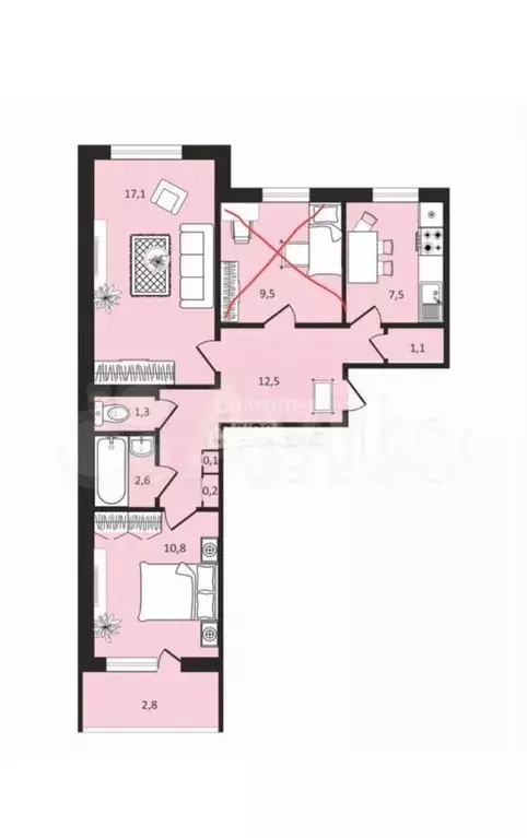 3-к кв. Московская область, Лыткарино Октябрьская ул., 18 (62.0 м) - Фото 1