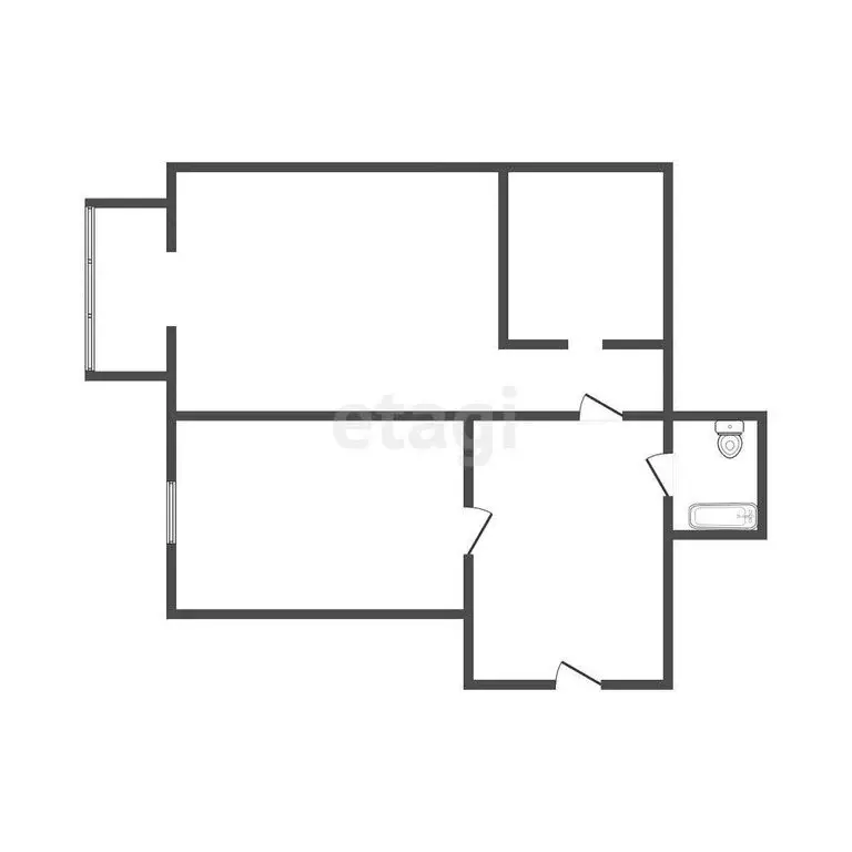 1-комнатная квартира: Иркутск, Красноярская улица, 57 (56.9 м) - Фото 1