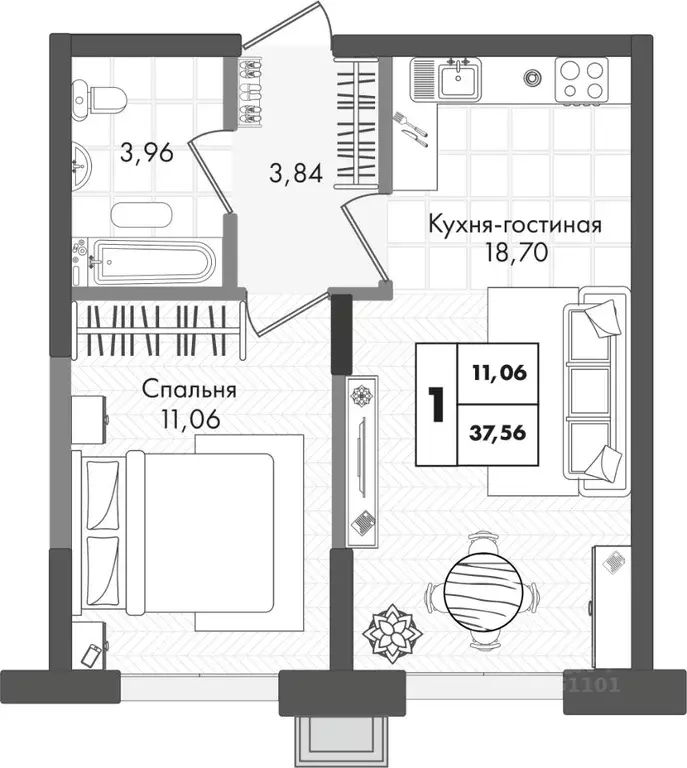 1-к кв. Краснодарский край, Краснодар Зеленая Территория жилой ... - Фото 1
