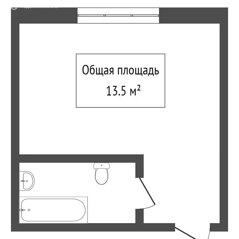 1-комнатная квартира: Томск, улица Салтыкова-Щедрина, 48 (16 м) - Фото 1