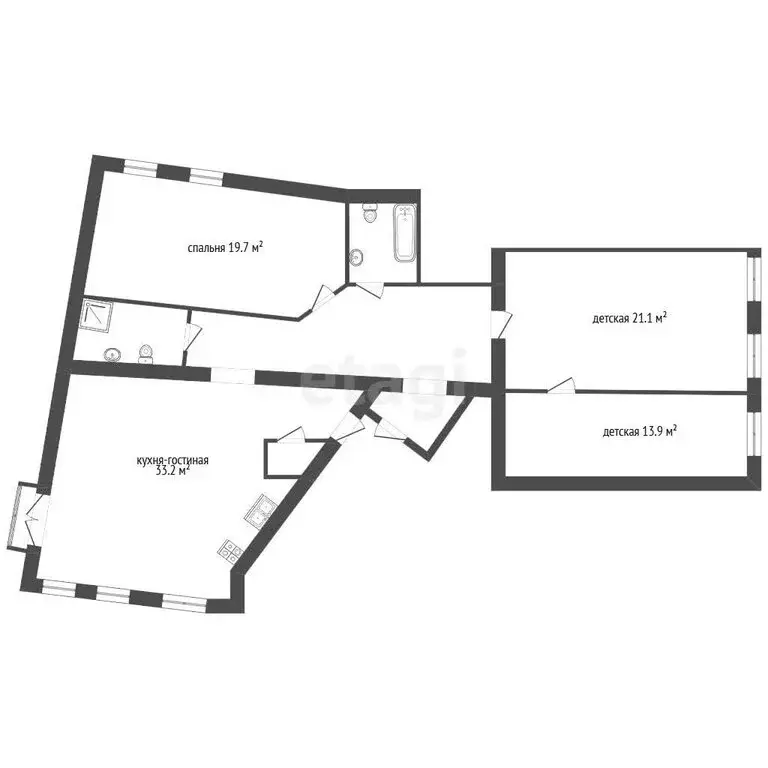 3-комнатная квартира: Санкт-Петербург, Пионерская улица, 35 (114 м) - Фото 1