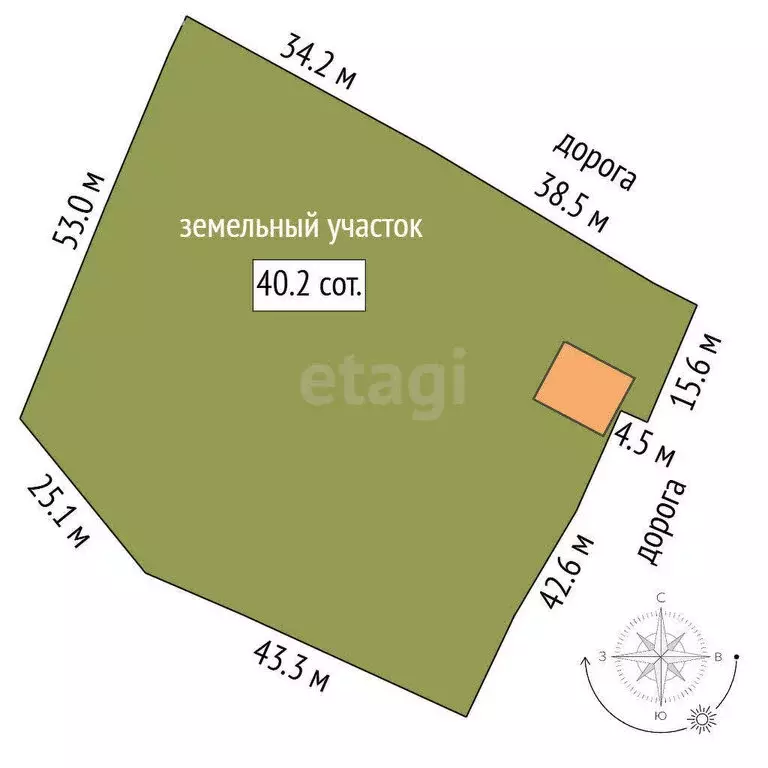 Дом в село Кусекеево, улица Соколок (38.4 м) - Фото 1