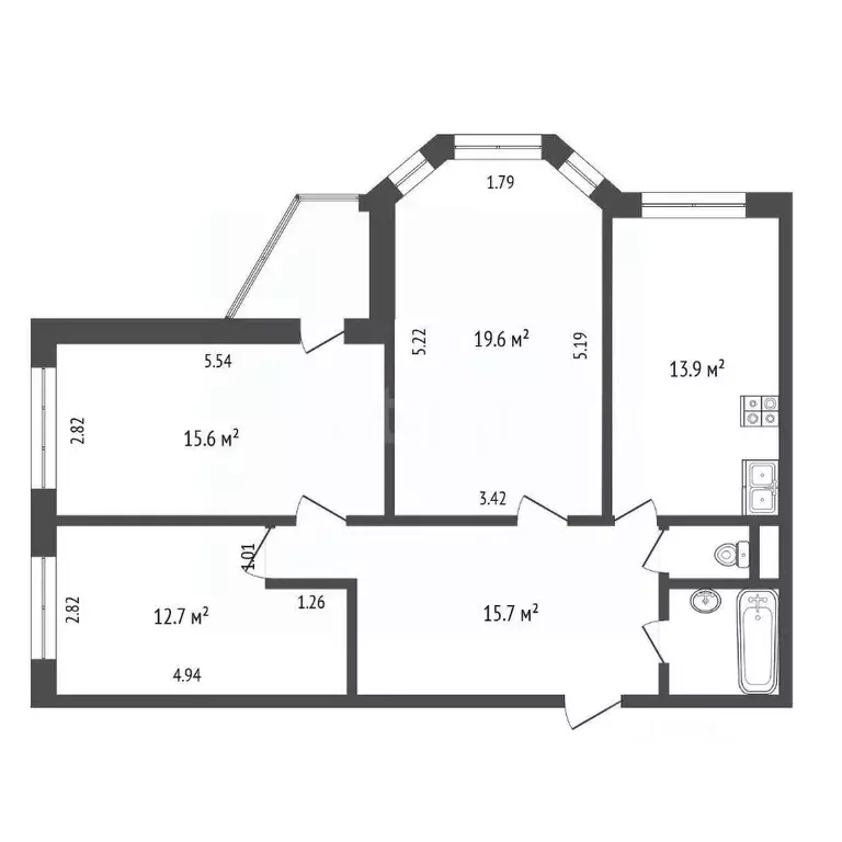 3-к кв. Ярославская область, Ярославль ул. Слепнева, 4А (82.0 м) - Фото 1