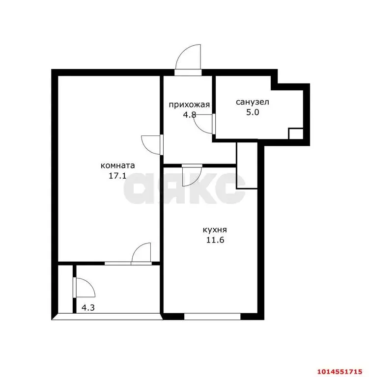 1-комнатная квартира: Анапа, Парковая улица, 79к1 (38.5 м) - Фото 0