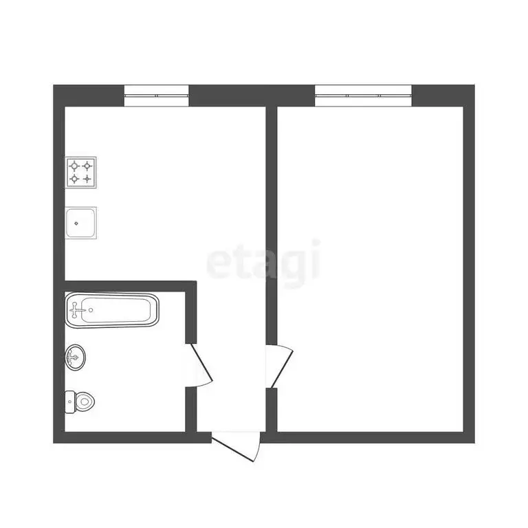 1-комнатная квартира: Петропавловск-Камчатский, проспект Циолковского, ... - Фото 1