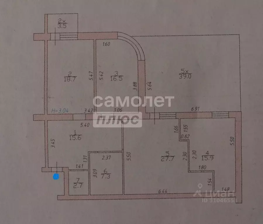 3-к кв. Ростовская область, Ростов-на-Дону Донская ул., 12 (145.0 м) - Фото 1