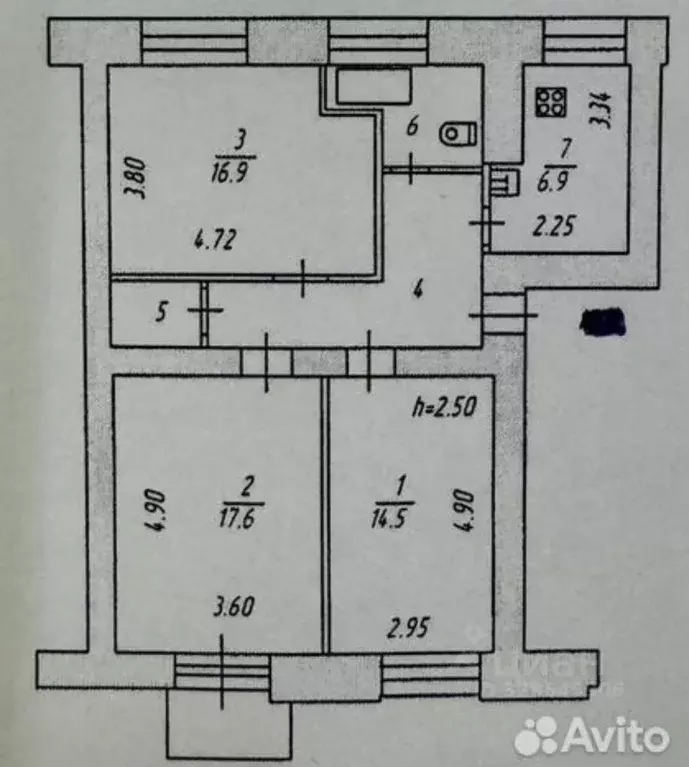 3-к кв. Мурманская область, Мурманск ул. Челюскинцев, 9 (71.4 м) - Фото 1
