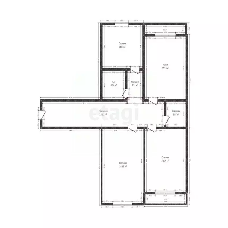 3-к кв. Дагестан, Махачкала ул. Азиза Алиева, 8 (116.0 м) - Фото 2