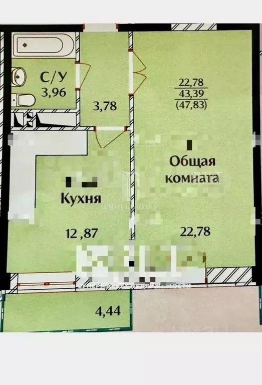 1-к кв. Дагестан, Махачкала проезд 1-й Амет-Хана Султана (49.0 м) - Фото 2