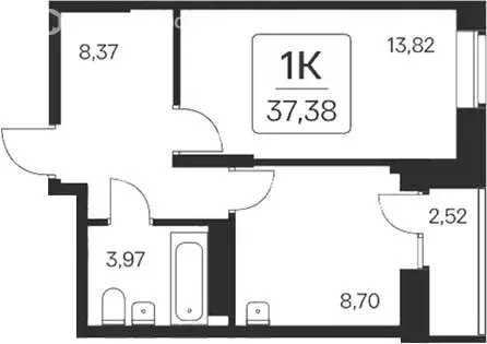 1-комнатная квартира: Новосибирск, квартал на Игарской (34.86 м) - Фото 0
