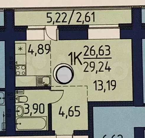 1-к. квартира, 29,2 м, 12/14 эт. - Фото 0