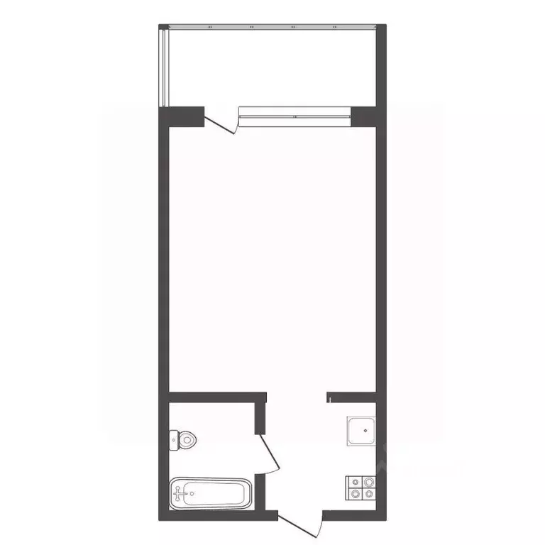 Студия Тюменская область, Тюмень ул. 30 лет Победы, 76 (16.0 м) - Фото 2