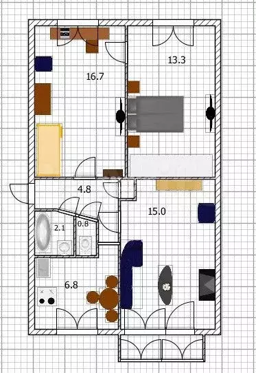 3-к. квартира, 59 м, 5/5 эт. - Фото 1