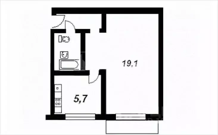 1-к кв. Владимирская область, Владимир Михайловская ул., 8 (30.9 м) - Фото 2