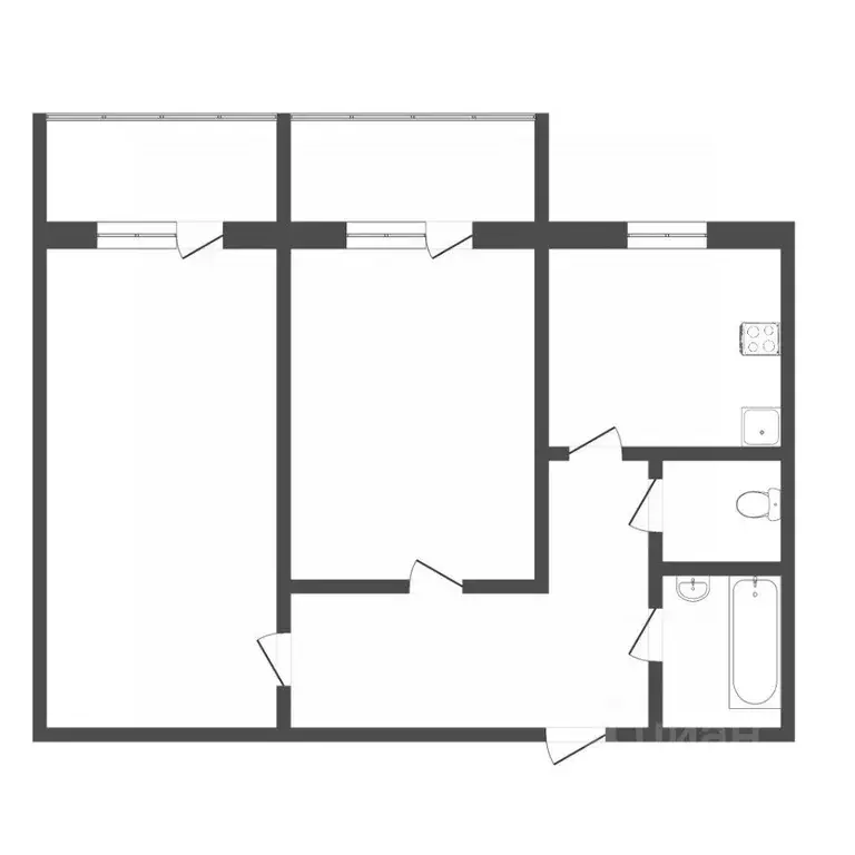 2-к кв. Тюменская область, Тюмень Народная ул., 10 (64.5 м) - Фото 2