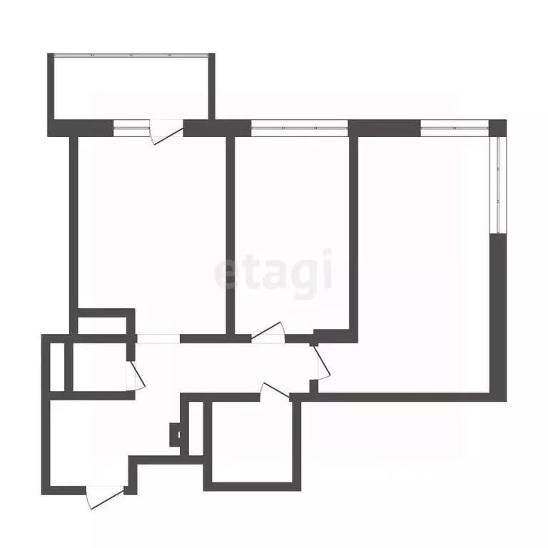 2-к кв. Тюменская область, Тобольск 15-й мкр, 17А (62.6 м) - Фото 0